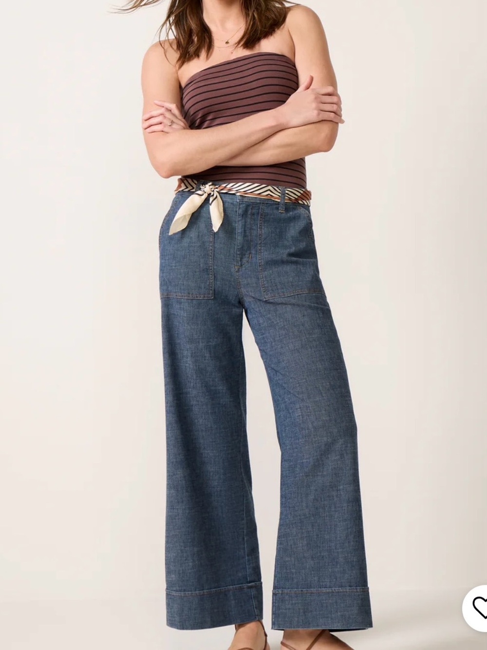 BNWT Evereve Joelle Wide Leg, Waist 25, Stargazer Blue